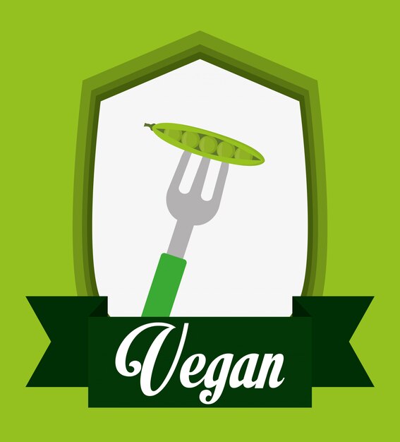 Vettore progettazione di cibo vegano