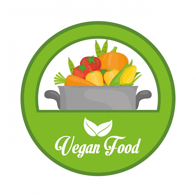 Вектор vegan food design