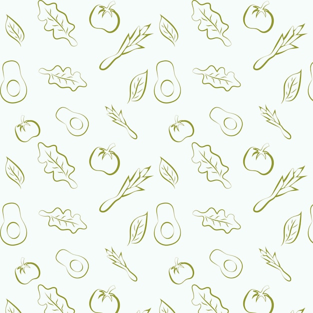 Vector vegan food element pattern 02