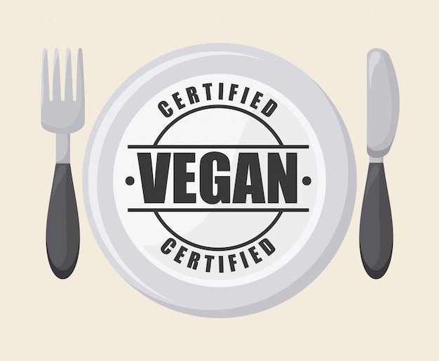 Vector vegan food