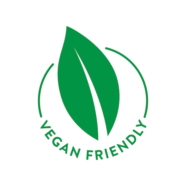 Vegan Friendly Vegan Menu Vegetarian Friendly Leaf Icon Vegan Leaf Vector Logo Symbol Icon Leaf