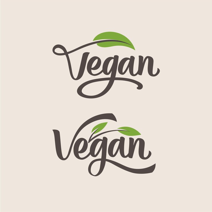 Vector vegan handgeschreven lettering vector illustratie