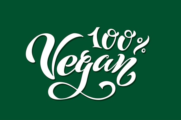 Vector vegan handgeschreven letters voor restaurant café menu vector elementen voor etiketten vector illustratie voedsel ontwerp