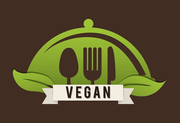 Vector vegan icon design