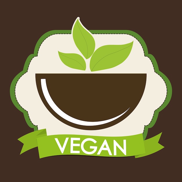 Vector vegan icon design