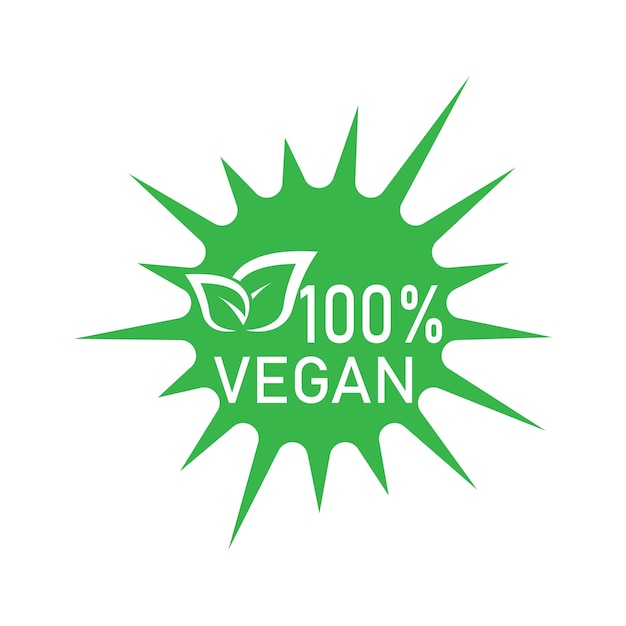 Vegan icon logo design