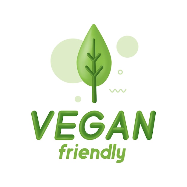 Vegan icon set Bio Ecologie Biologische logo's en badges label tag Groen blad op witte achtergrond Vectorillustratie