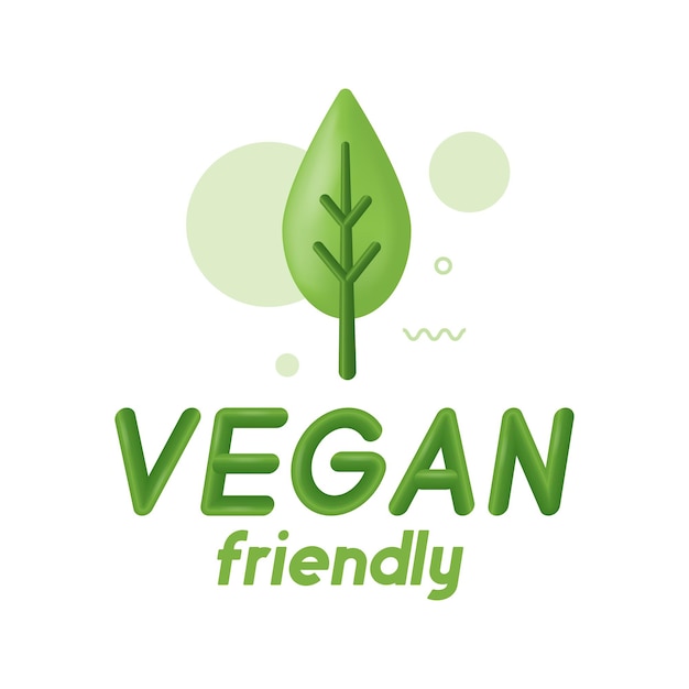 Вектор Набор веганских иконок биоэкология органические логотипы и значки метки зеленый лист на белом фоне векторная иллюстрация