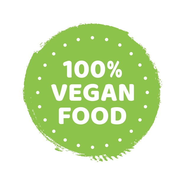 Vegan icon set Biologische logo's en badges label tag Groen blad op witte achtergrond Vectorillustratie