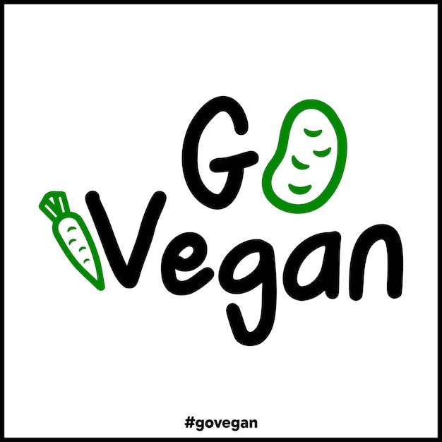 Vector vegan lifestyle vector beeld logo ontwerp