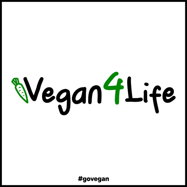 vegan lifestyle vector image logo design