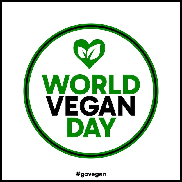 Vector vegan lifestyle vector image logo design