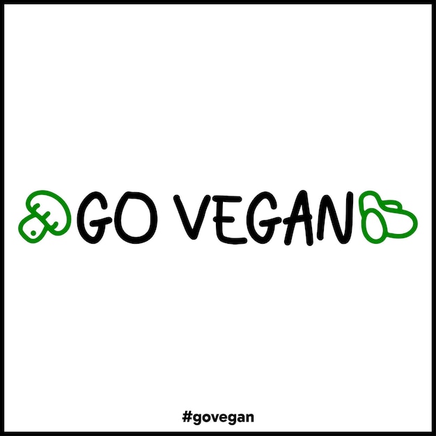 Vector vegan livestyle vector image logo design
