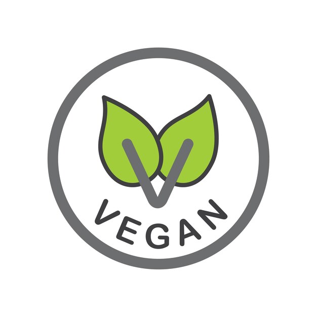 Vector vegan logo design template