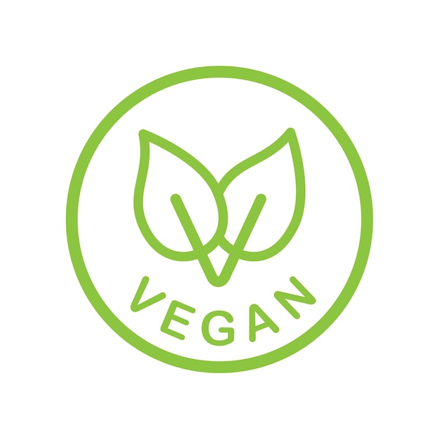 Vegan logo design template