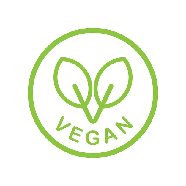 Vector vegan logo design template