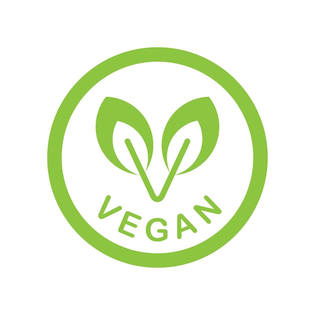 Vector vegan logo design template