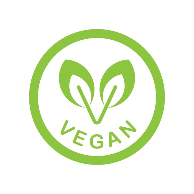 Vegan logo design template