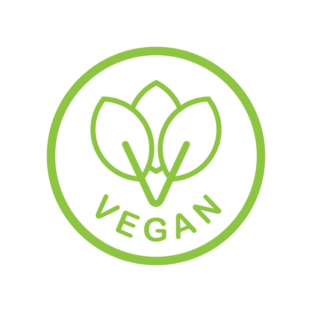 Vector vegan logo design template