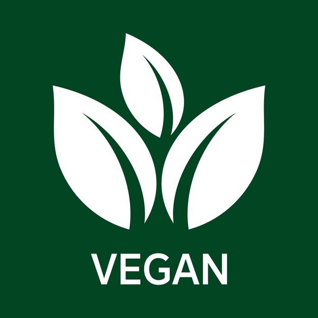 Vector vegan logo template vector icon