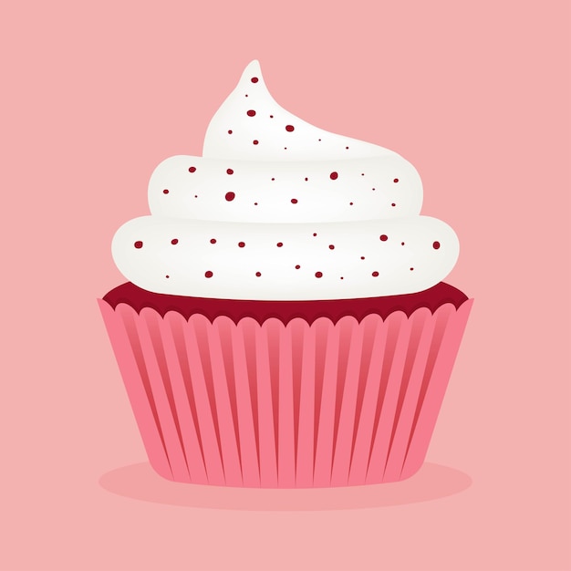 Vegan red velvet cupcake with cream cheese frosting