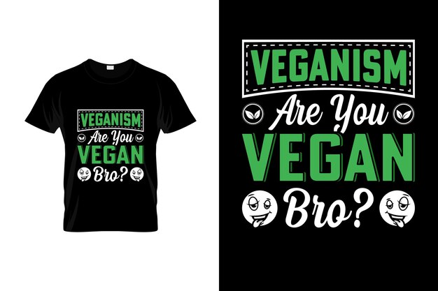 Vettore design di t-shirt vegane o design di poster vegani o design di magliette vegane