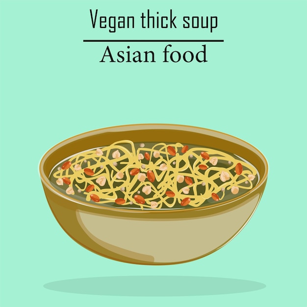 Vector vegan thick soup