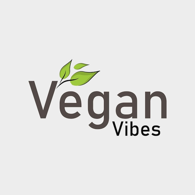 Vegan Vibes 타이포그래피 TShirt 디자인