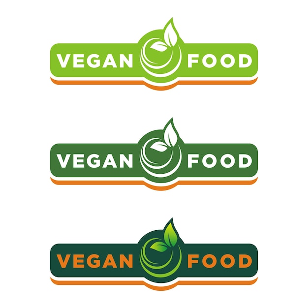 Veganistisch eten laat label vector