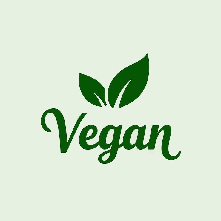 Vector veganistisch logoontwerp
