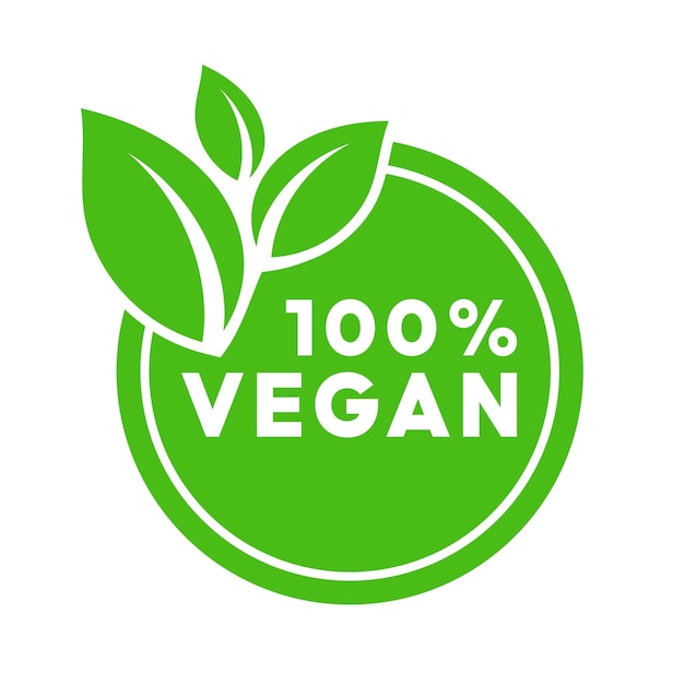 Veganistisch pictogram vector logo sjabloon