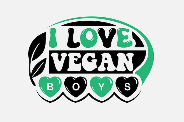 Vector veganistisch svg ontwerp