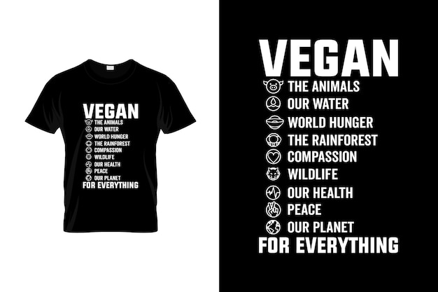 Vector veganistisch t-shirtontwerp of veganistisch posterontwerp of veganistisch shirtontwerp