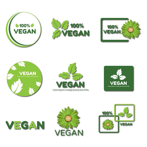 veganistische badge illustratie vector