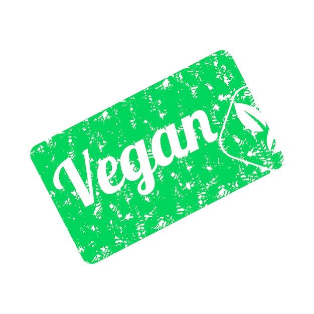 Veganistische productstempel Logo-ontwerp Groene veganistische productstempel voor lifestyle-ontwerp