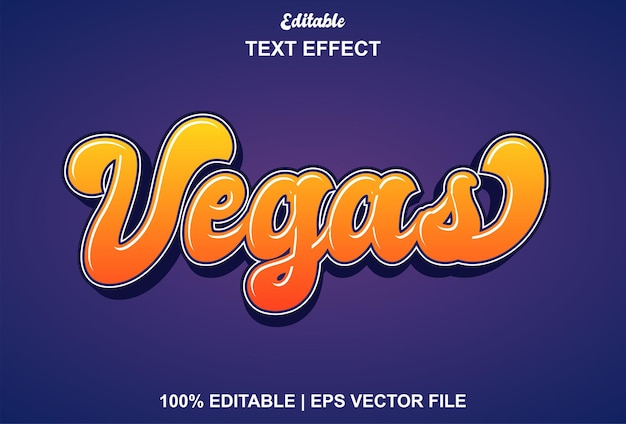 Vegas text effect with orange color editable