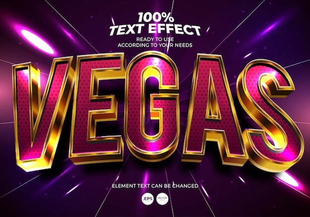 Vegas text effect