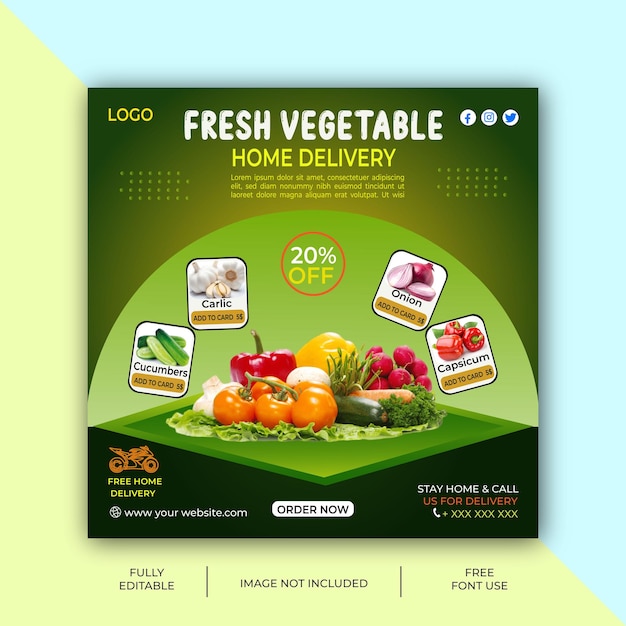 Vector vegetable ads design