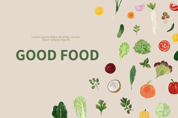 Vector vegetable banner background