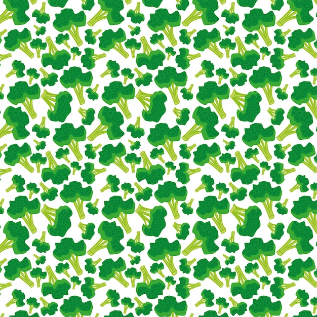 Vector vegetable broccoli pattern