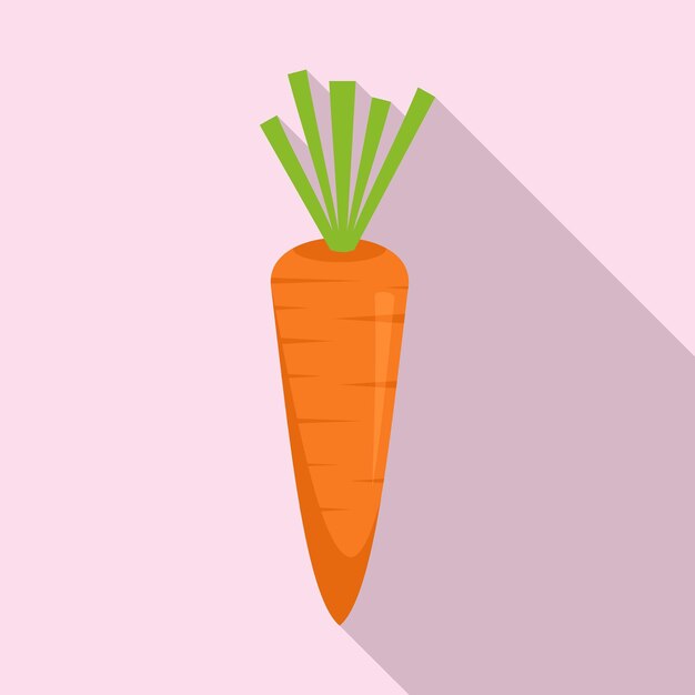 Vector vegetable carrot icon flat illustration of vegetable carrot vector icon for web design