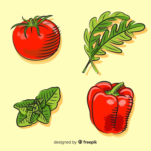 Vector vegetable collection