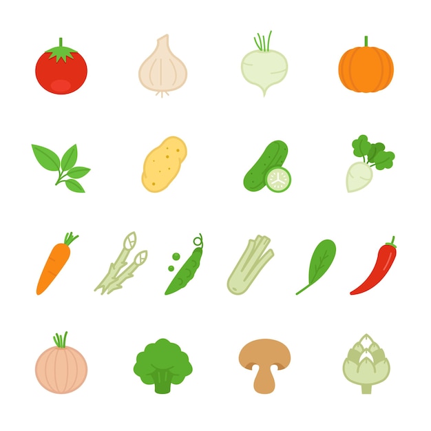 Vector vegetable color flat icon