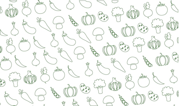 Vegetable flat vector icon set