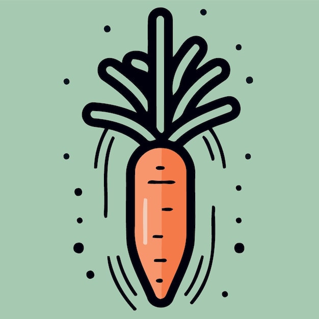 Vector vegetable food a carrot