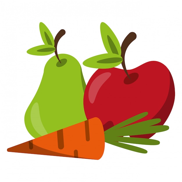 Vector vegetable and fruits