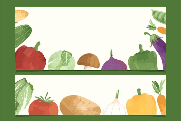 Vegetable Healthy Food Frame Background