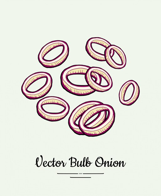 Vegetable onion ring illustration