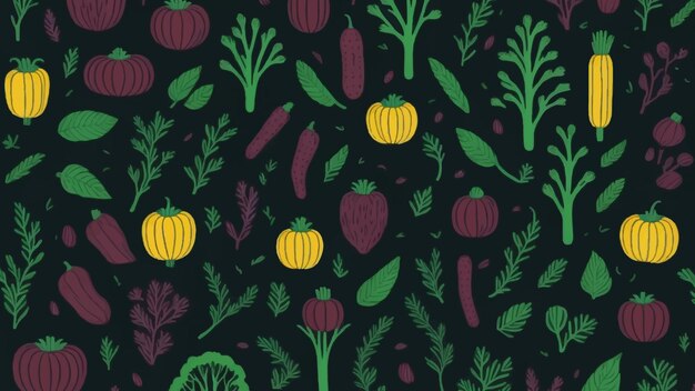 vegetable pattern design and background