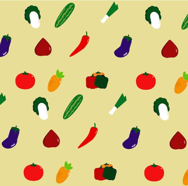 vegetable pattern vector